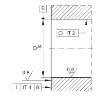 角接觸球軸承單元 ZKLFA1563-2Z, 雙向，螺釘安裝，兩側(cè)間隙密封
