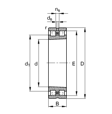 圓柱滾子軸承 NN3068-AS-K-M-SP, 根據(jù) DIN 5412-4 標(biāo)準(zhǔn)的主要尺寸, 非定位軸承, 雙列，帶錐孔，錐度 1:12 ，可分離, 帶保持架，減小的徑向內(nèi)部游隙，限制公差