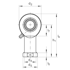 桿端軸承 GIR70-DO-2RS, 根據(jù) DIN ISO 12 240-4 標(biāo)準(zhǔn)，帶右旋內(nèi)螺紋，需維護(hù)，兩側(cè)唇密封