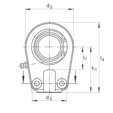 液壓桿端軸承 GIHRK30-DO, 根據(jù) DIN ISO 12 240-4 標(biāo)準(zhǔn)，帶右旋螺紋夾緊裝置，需維護(hù)