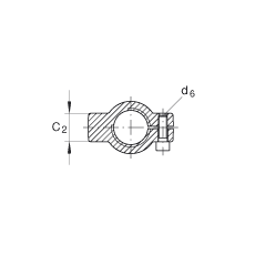 液壓桿端軸承 GIHNRK160-LO, 根據(jù) DIN ISO 12 240-4 標(biāo)準(zhǔn)，帶右旋螺紋夾緊裝置，需維護(hù)