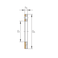 推力墊圈 EGW52-E40-B, 推力墊圈，免維護(hù)，帶銅襯