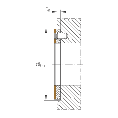 推力墊圈 EGW52-E40-B, 推力墊圈，免維護(hù)，帶銅襯