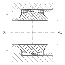 關(guān)節(jié)軸承 GE5-PB, 根據(jù) DIN ISO 12 240-1 標(biāo)準(zhǔn)，尺寸系列 K，需維護(hù)