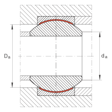 關(guān)節(jié)軸承 GE30-PW, 根據(jù) DIN ISO 12 240-1 標準，尺寸系列 K，免維護